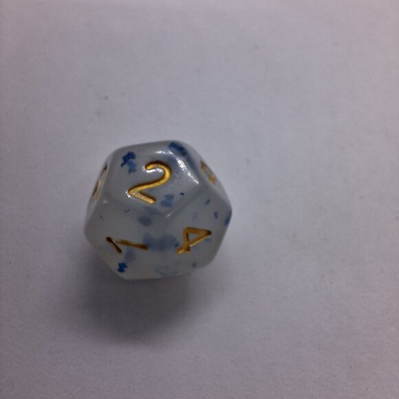 7 Piece Dice‎ Set Blue Spotted Clear Tabletop Counter D&D, RPG, MTG - Picture 8 of 8